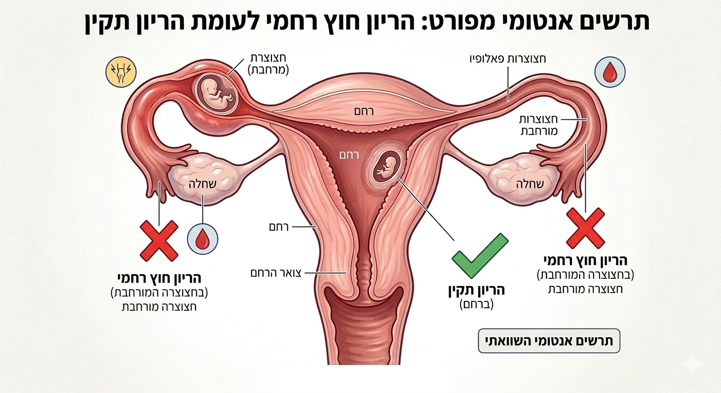 איזה שוק! לעבור הריון חוץ ריחמי שני